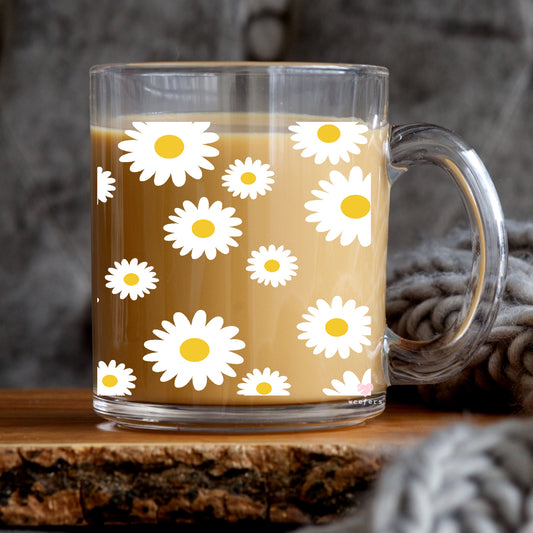 White Common Daisies 11oz Coffee Mug UV DTF or Sublimation Wrap - Decal - Weefers