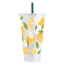 Load image into Gallery viewer, All About Lemons 24oz UV-DTF Cold Cup Wrap - Ready to apply Wrap
