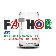 Load image into Gallery viewer, Fathor Father&#39;s Day 16oz Libbey Glass Can UV-DTF or Sublimation Wrap - Decal
