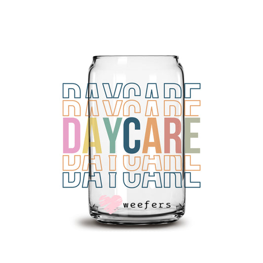 Daycare Daycare Daycare 16oz Libbey Glass Can UV DTF or Sublimation Cup Wrap - Decal Transfer Weefers