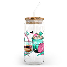 Load image into Gallery viewer, Dentist Coffee Latte 20oz Libbey Glass Can, 34oz Hip Sip, 40oz Tumbler UVDTF or Sublimation Decal Transfer
