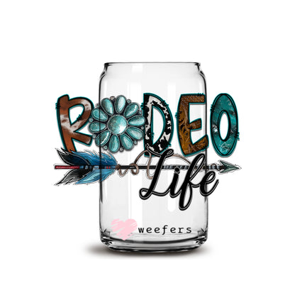 Rodeo Life 16oz Libbey Glass Can UV DTF or Sublimation Wrap - Decal - Weefers