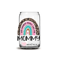 Load image into Gallery viewer, Mother&#39;s Day Mommy Boho Rainbow Libbey Glass Can UV-DTF or Sublimation Wrap - Decal
