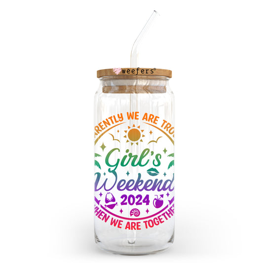 Girls Weekend 2024 20oz Libbey Glass Can UV DTF or Sublimation Wrap - Decal Transfer Weefers