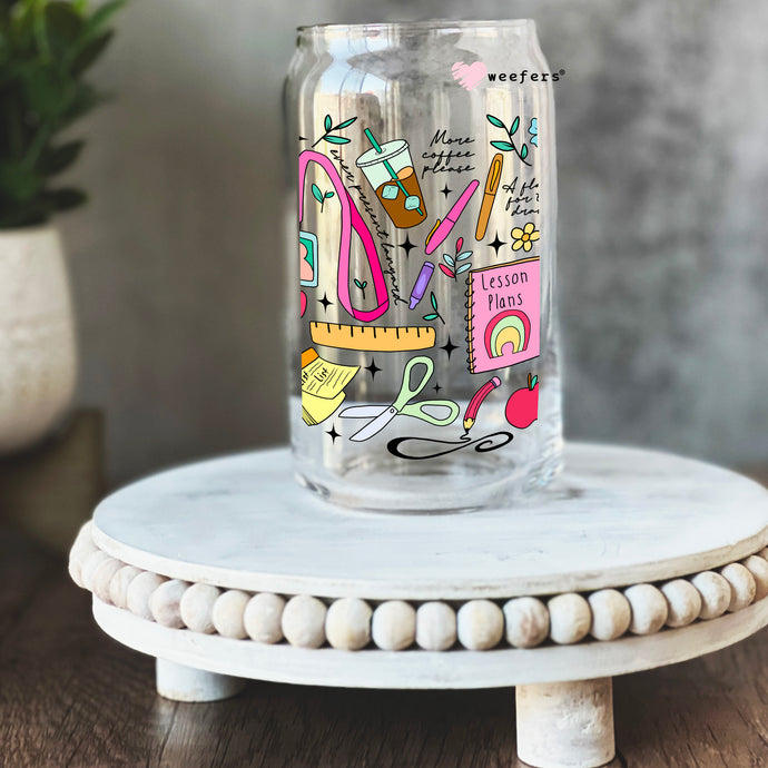 a glass jar with a drawing on it