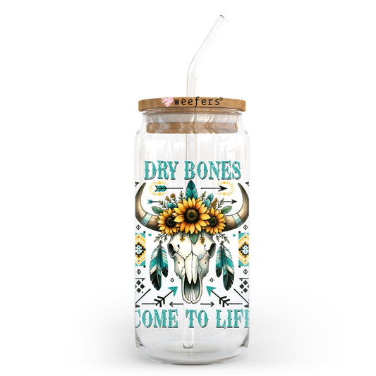 Dry Bones Come to Life 20oz Libbey Glass Can UV DTF or Sublimation Wrap - Decal Transfer - Weefers