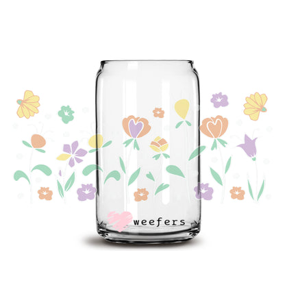 Easter Spring Flowers Gnomes Libbey Glass Can Wrap UV DTF Sublimation Transfers - Weefers