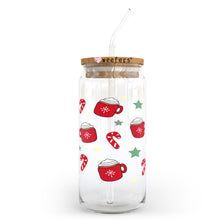 Load image into Gallery viewer, Christmas Cocoa and Candy Canes 20oz Libbey Glass Can, 34oz Hip Sip, 40oz Tumbler UVDTF or Sublimation Decal Transfer
