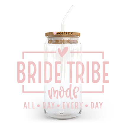 Bride Tribe Mode Blush 20oz Libbey Glass Can, 34oz Hip Sip, 40oz Tumbler UV DTF or Sublimation Decal Transfer - Weefers