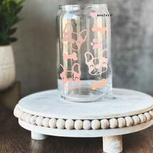Load image into Gallery viewer, a glass jar with a pink bow on it
