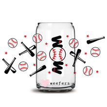 Load image into Gallery viewer, Baseball Mom Bats and Balls Libbey Glass Can UV-DTF or Sublimation Wrap - Decal
