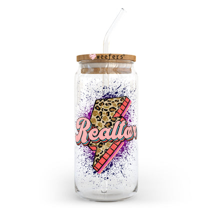 Real Estate Lightening Bolt 20oz Libbey Glass Can, 34oz Hip Sip, 40oz Tumbler UV DTF or Sublimation Decal Transfer - Weefers