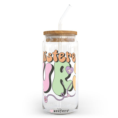 Registered Nurse 20oz Libbey Glass Can, 34oz Hip Sip, 40oz Tumbler UV DTF or Sublimation Decal Transfer - Weefers