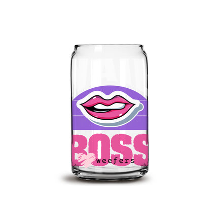 Nail Boss 16oz Libbey Glass Can UV DTF or Sublimation Wrap - Decal - Weefers