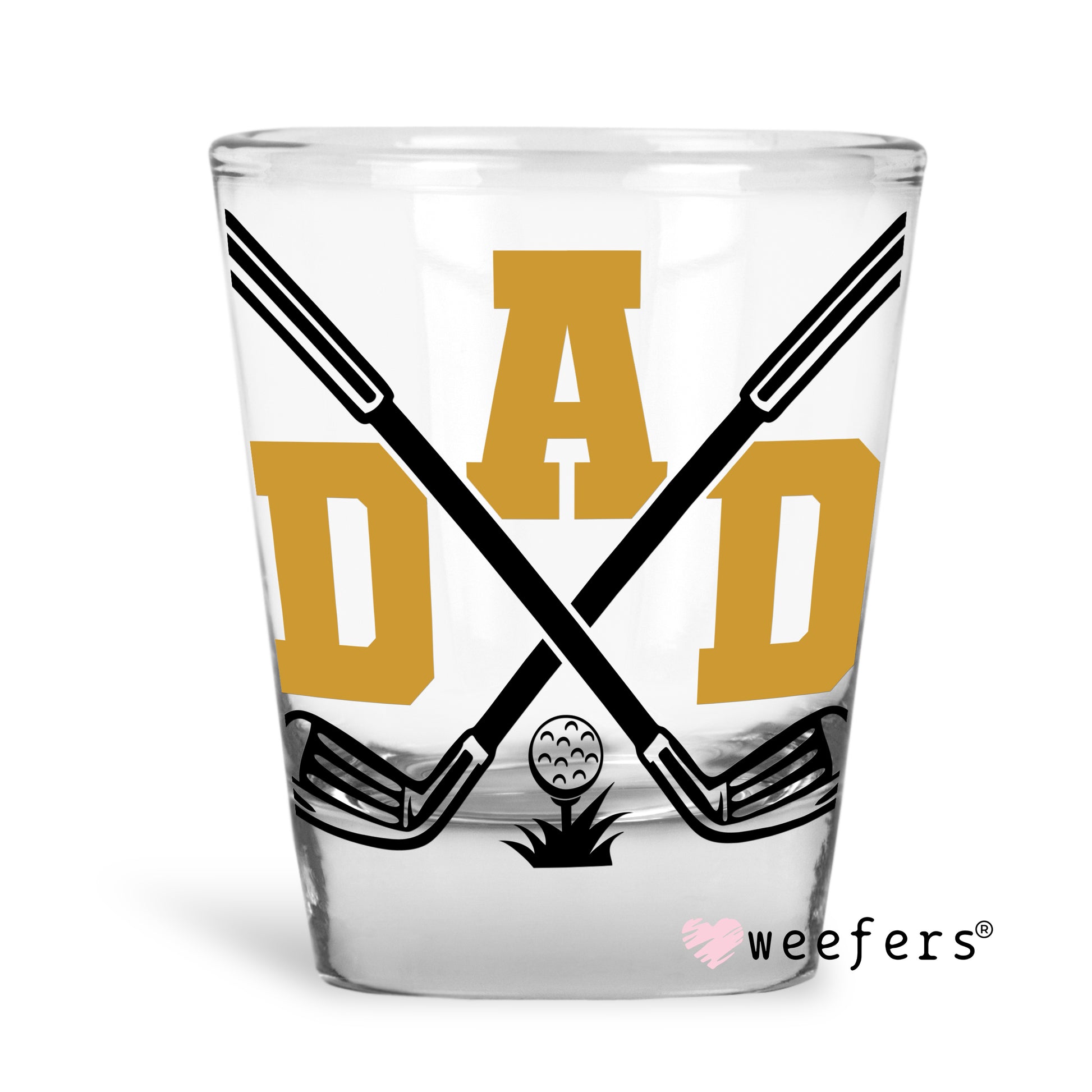 Golf Dad Shot Glass Short UV DTF or Sublimation Wrap - Decal - Weefers