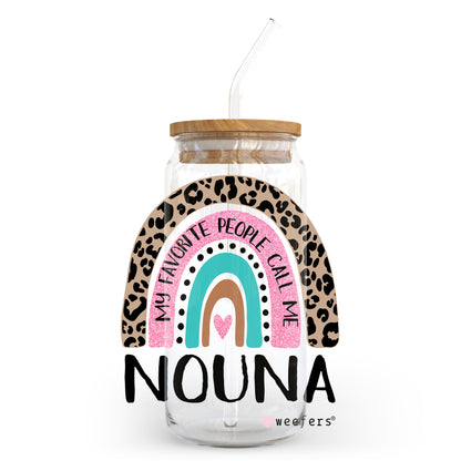 Mother's Day Nouna Boho Rainbow 20oz Libbey Glass Can, 34oz Hip Sip, 40oz Tumbler UV DTF or Sublimation Decal Transfer - Weefers