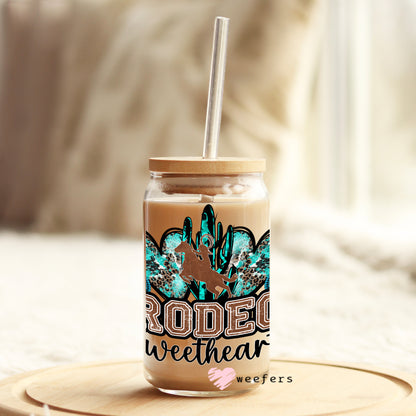 Rodeo Sweetheart 16oz Libbey Glass Can UV DTF or Sublimation Wrap - Decal - Weefers