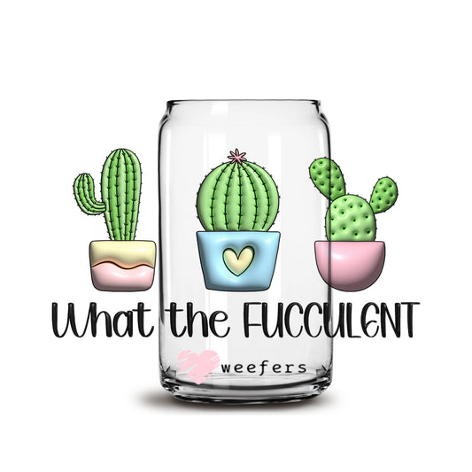 What the Flucculent 3D 16oz Libbey Glass Can UV DTF or Sublimation Wrap - Decal Weefers