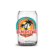 Load image into Gallery viewer, Sunshine on My Mind 16oz Libbey Glass Can UV-DTF or Sublimation Wrap - Decal
