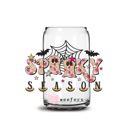 Spooky Season Halloween 16oz Libbey Glass Can UV DTF or Sublimation Wrap - Decal - Weefers