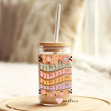 Load image into Gallery viewer, Mama Mama Mama 16oz Libbey Glass Can UV-DTF or Sublimation Wrap - Decal
