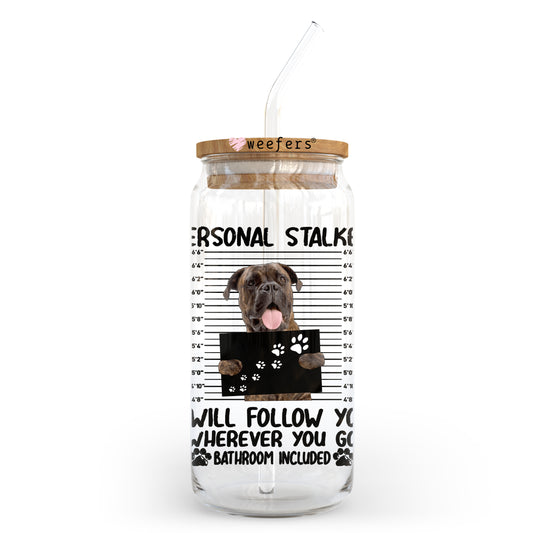 Boxer MugShot 20oz Libbey Glass Can UV DTF or Sublimation Wrap - Decal Weefers