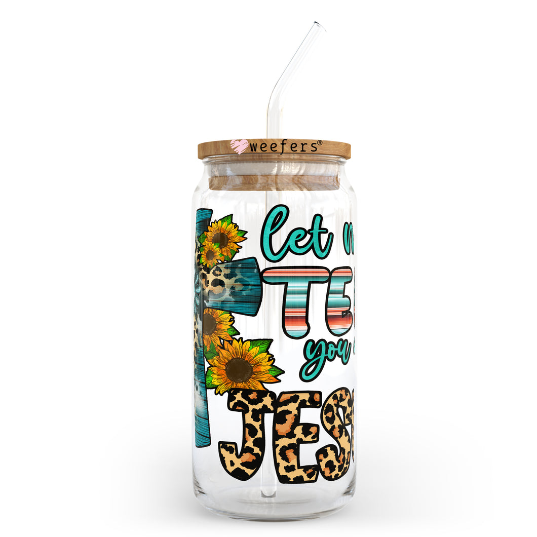 Let me tell you about my Jesus 20oz Libbey Glass Can, 34oz Hip Sip, 40oz Tumbler UVDTF or Sublimation Decal Transfer