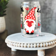 Load image into Gallery viewer, Valentine Love Gnome Libbey Glass Can Wrap UV-DTF Sublimation Transfers
