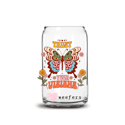 Trust Your Visions 16oz Libbey Glass Can UV DTF or Sublimation Cup Wrap - Decal Transfer Weefers