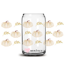 Load image into Gallery viewer, Cream Pumpkins 16oz Libbey Glass Can UV-DTF or Sublimation Wrap - Decal
