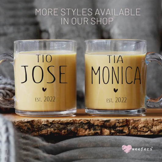 Custom Bisabuela Coffee Mug, Bisabuela Mug, Personalized Bisabuela Pregnancy Announcement, Glass Coffee Mug, Spanish Mugs