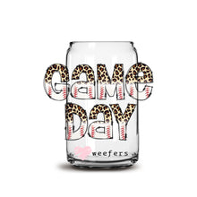 Load image into Gallery viewer, Game Day Cheetah Baseball 16oz Libbey Glass Can UV-DTF or Sublimation Wrap - Decal
