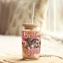 Load image into Gallery viewer, Pink Best Mom Ever Libbey Glass Can UV-DTF or Sublimation Wrap - Decal
