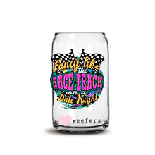 Load image into Gallery viewer, Fancy like the Racetrack on Date Night 16oz Libbey Glass Can UV-DTF or Sublimation Wrap - Decal
