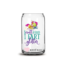 Load image into Gallery viewer, I&#39;m so crafty I Fart Glitter 16oz Libbey Glass Can UV-DTF or Sublimation Wrap - Decal
