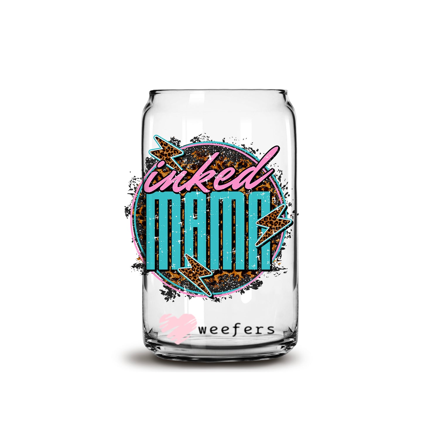 Inked Mama 16oz Libbey Glass Can UV DTF or Sublimation Wrap - Decal - Weefers