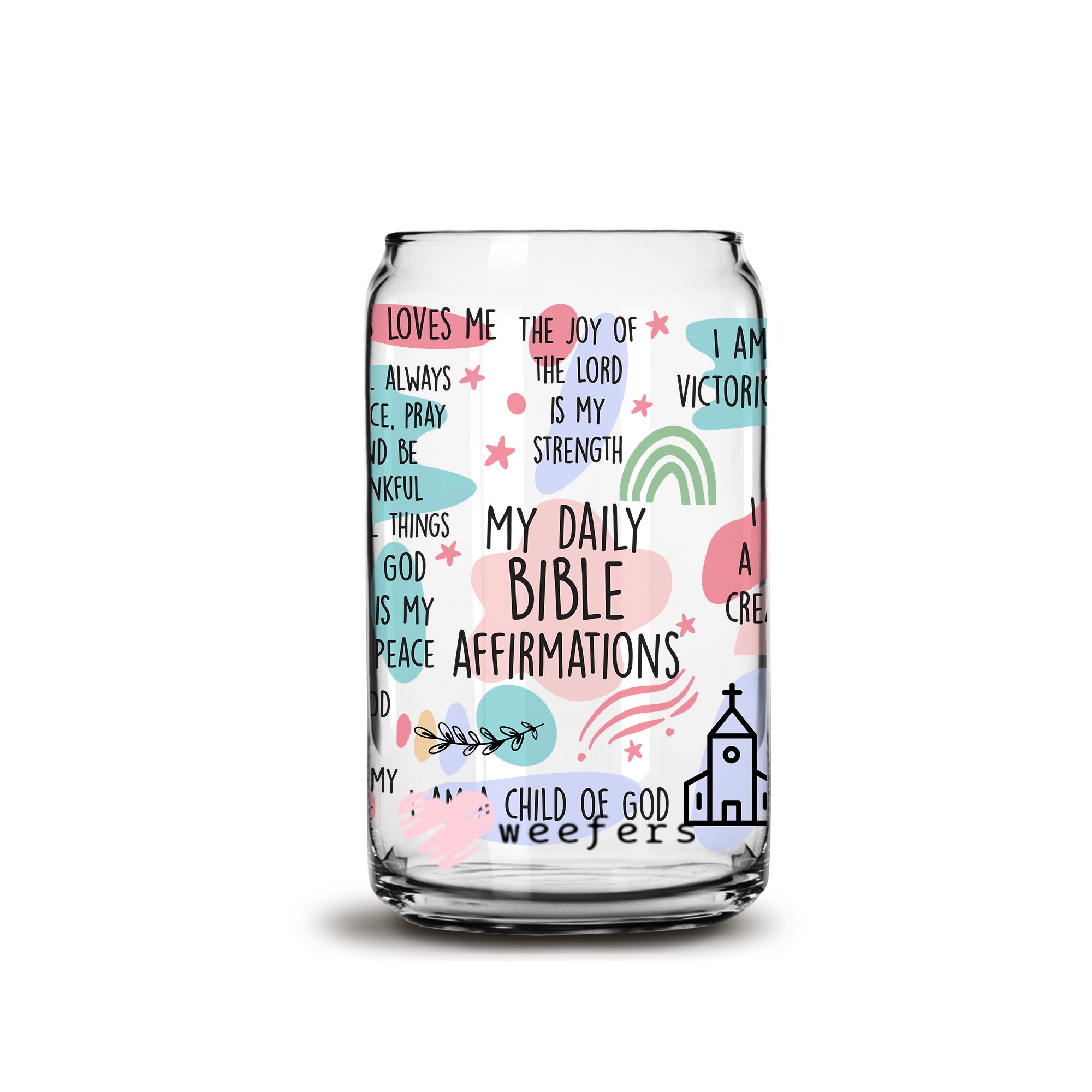 Daily Affirmations (Vulgar) - UVDTF Beer Can Glass Wrap (Ready-to