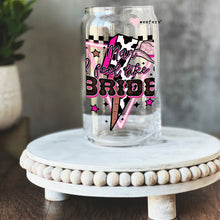Load image into Gallery viewer, a mason jar with a pink and black design on it
