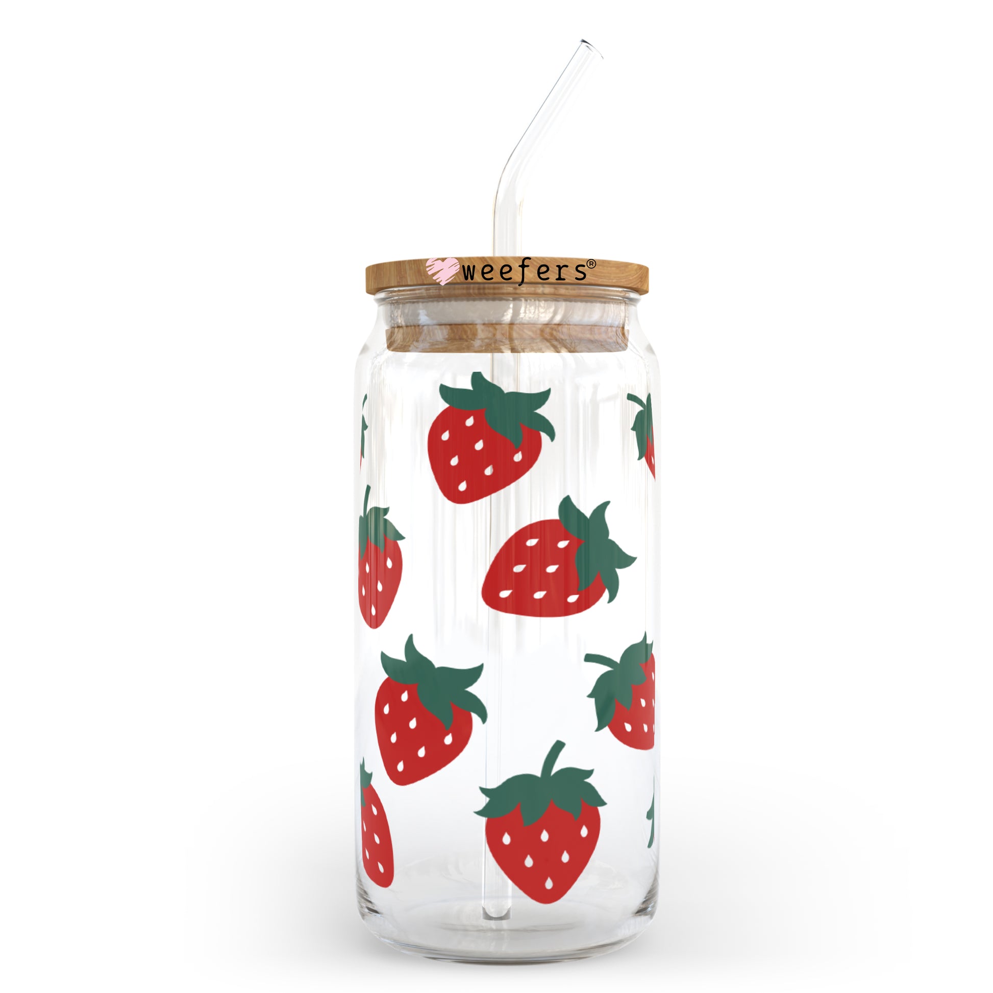 Strawberry Fields 20oz Libbey Glass Can, 34oz Hip Sip, 40oz Tumbler UV DTF or Sublimation Decal Transfer - Weefers