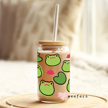 Load image into Gallery viewer, Froggy Frog Libbey Glass Can UV-DTF or Sublimation Wrap - Decal
