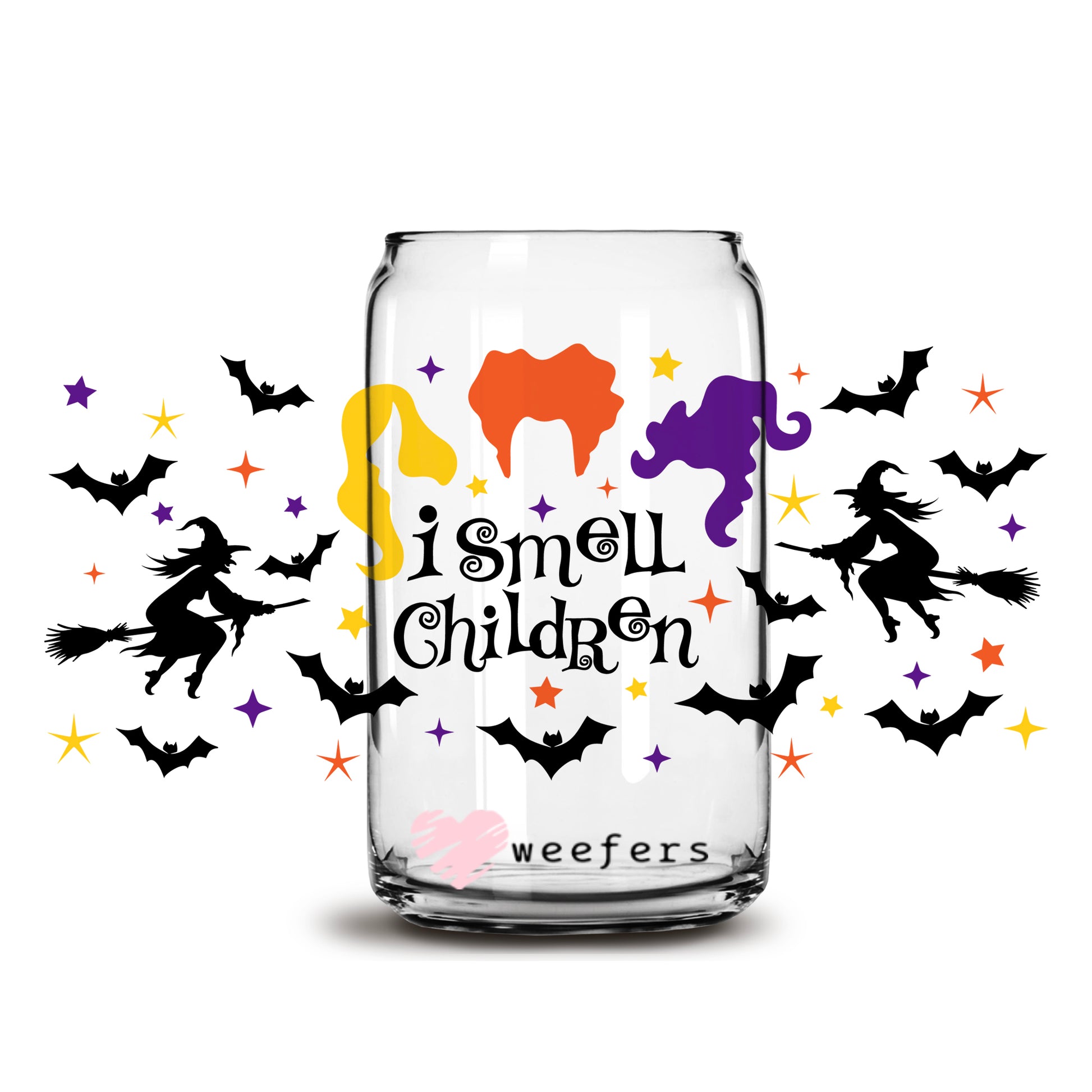 I Smell Children 2 Halloween 16oz Libbey Glass Can UV DTF or Sublimation Wrap - Decal - Weefers