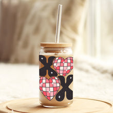 Load image into Gallery viewer, a mason jar with a straw in the shape of a heart
