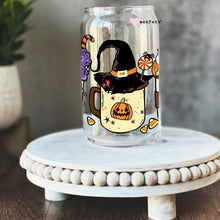 Load image into Gallery viewer, Halloween Coffee Latte 16oz Libbey Glass Can UV-DTF or Sublimation Wrap - Decal
