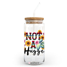 Load image into Gallery viewer, Not a Hugger 20oz Libbey Glass Can UV-DTF or Sublimation Wrap - Decal
