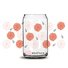 Load image into Gallery viewer, Coral Succulent 16oz Libbey Glass Can UV-DTF or Sublimation Wrap - Decal
