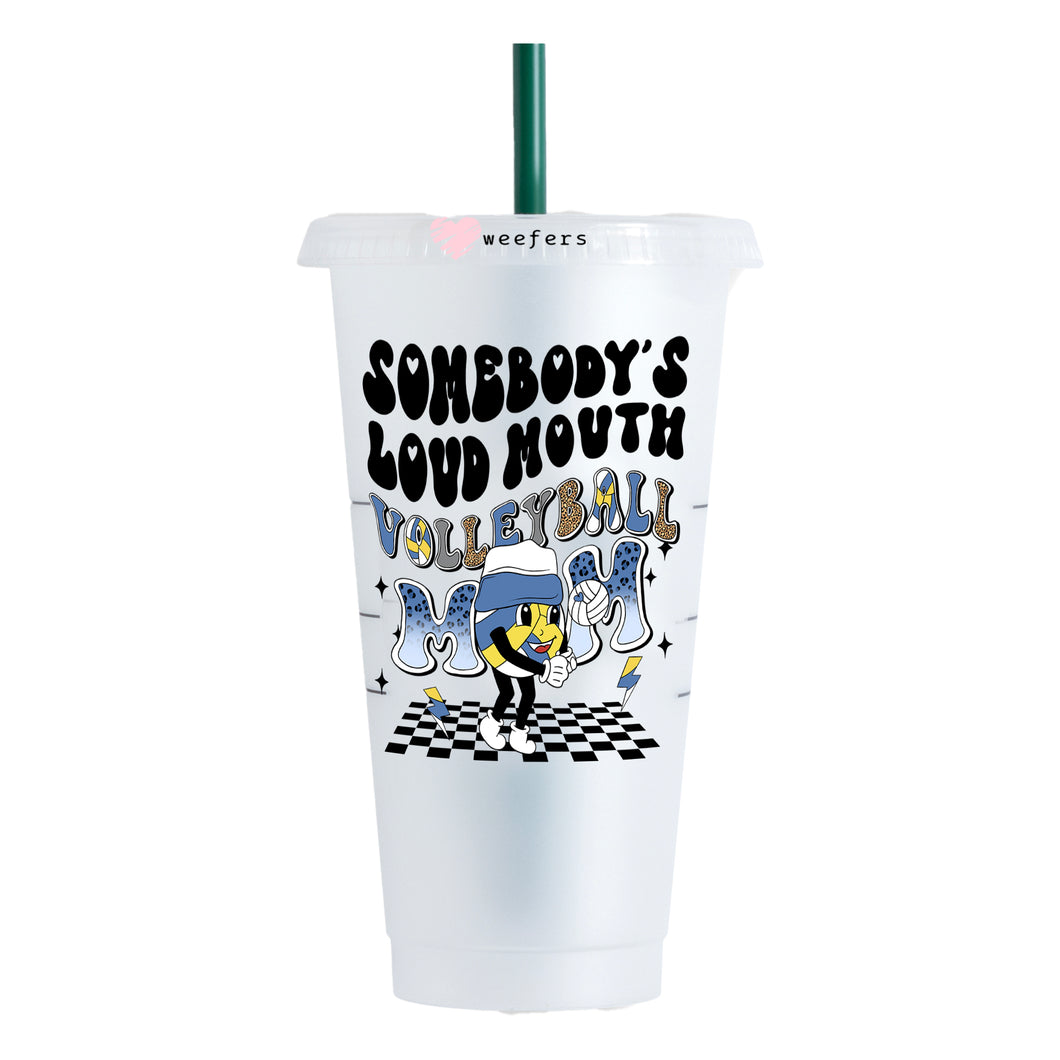 Somebody's Loud Mouth Volleyball Mom 24oz UV-DTF Cold Cup Wrap - Ready to apply Decal