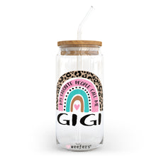 Load image into Gallery viewer, Mother&#39;s Day Gigi Boho Rainbow 20oz Libbey Glass Can UV-DTF or Sublimation Wrap - Decal
