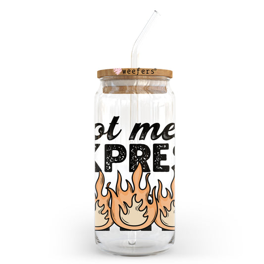 Hot Mess Express 20oz Libbey Glass Can UV DTF or Sublimation Wrap - Decal Transfer Weefers