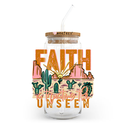 Faith Unseen 20oz Libbey Glass Can UV DTF or Sublimation Wrap - Decal Transfer - Weefers