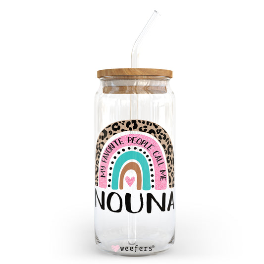 Mother's Day Nouna Boho Rainbow 20oz Libbey Glass Can, 34oz Hip Sip, 40oz Tumbler UV DTF or Sublimation Decal Transfer - Weefers